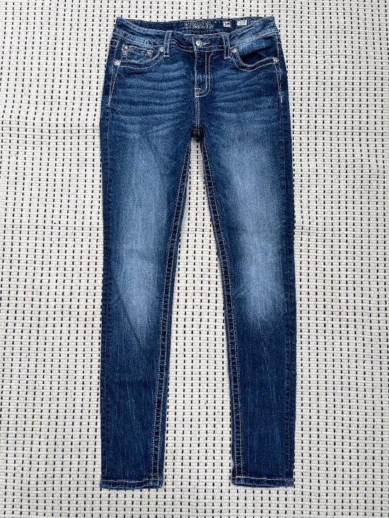 Miss Me Denim - Miss Me Standard Skinny Mid Rise Button Pocket Jeans Size 30 Western
